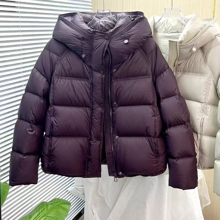 Lorsion Solid Color Puff Cotton Padded Jacket – Women’s Short Hooded Winter Coat