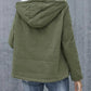 Fleece-lined Hooded Coat Winter Preppy Style Long Sleeve Jacket Warm Pockets Cotton Coat Women's Clothing