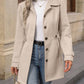 Lorsion Elegant Woolen Coat – Single-Breasted Lapel Mid-Length Jacket for Women