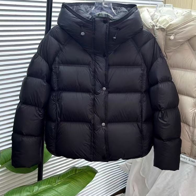 Lorsion Solid Color Puff Cotton Padded Jacket – Women’s Short Hooded Winter Coat