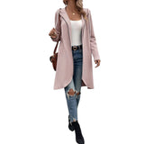 Lorsion Personality Street Zip Hooded Sweatshirt – Long Velvet Lined Casual Hoodie for Women