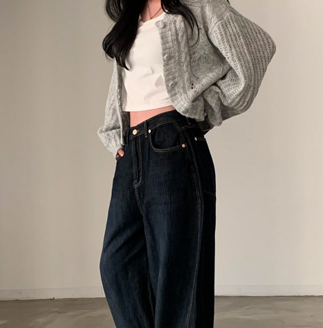 Lorsion Retro Lazy Style Sweater Coat – Knitted Acrylic Winter Cardigan for Women