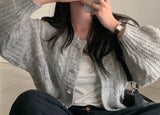 Lorsion Retro Lazy Style Sweater Coat – Knitted Acrylic Winter Cardigan for Women