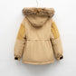 Hooded Jacket Fox Fur Women's Workwear Collar
