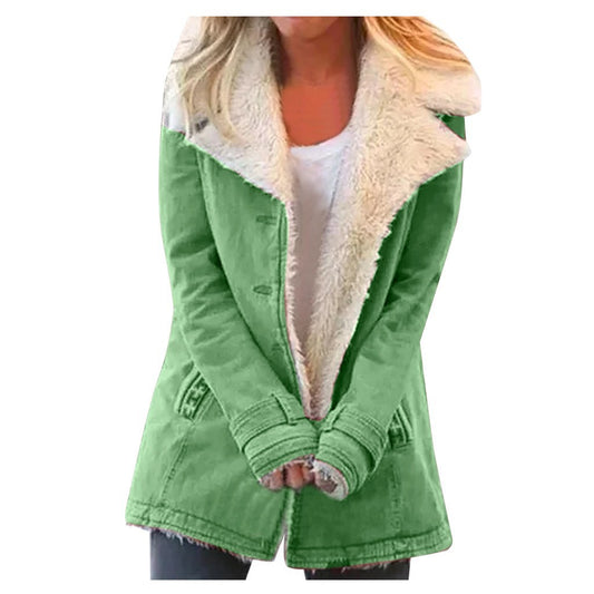 A Fleece Warm Cotton-padded Jacket For Women