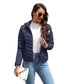 Women's Solid-Color Zippered Hooded Winter Coat Jacket Casual