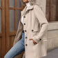 Lorsion Elegant Woolen Coat – Single-Breasted Lapel Mid-Length Jacket for Women